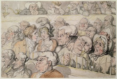 Im Theater, im Parkett von Thomas Rowlandson